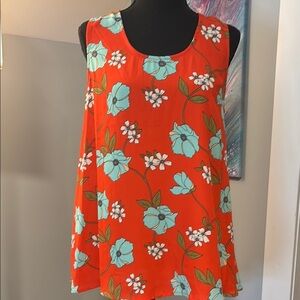 Anthropologie W5 Red Floral Tank Top